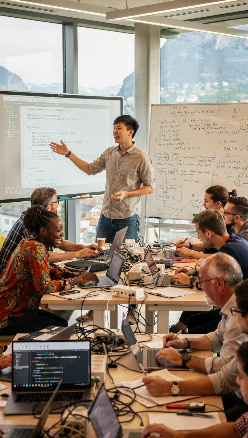 Eine grafische Darstellung von Datenanalysen mit bunten Diagrammen und Statistiken auf einem Bildschirm.