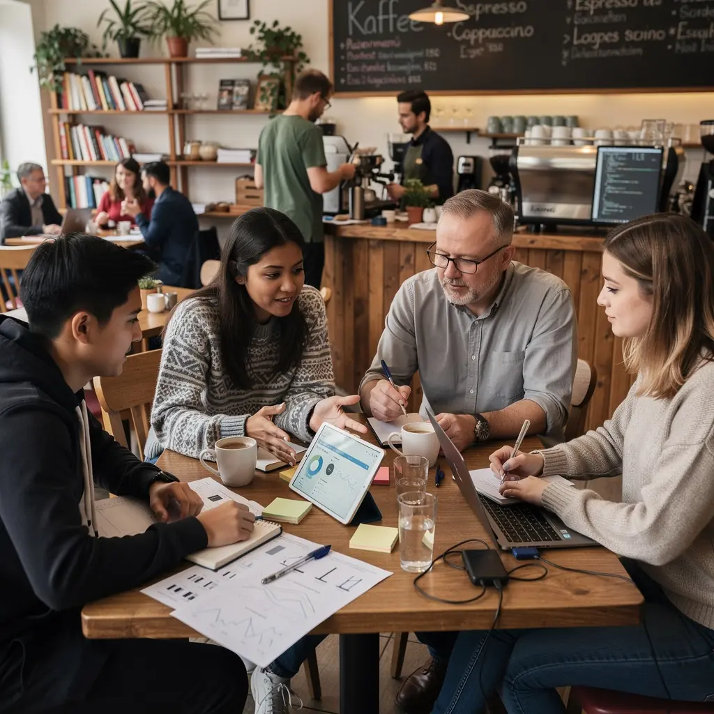 Eine grafische Darstellung von Datenanalysen mit bunten Diagrammen und Statistiken auf einem Bildschirm.