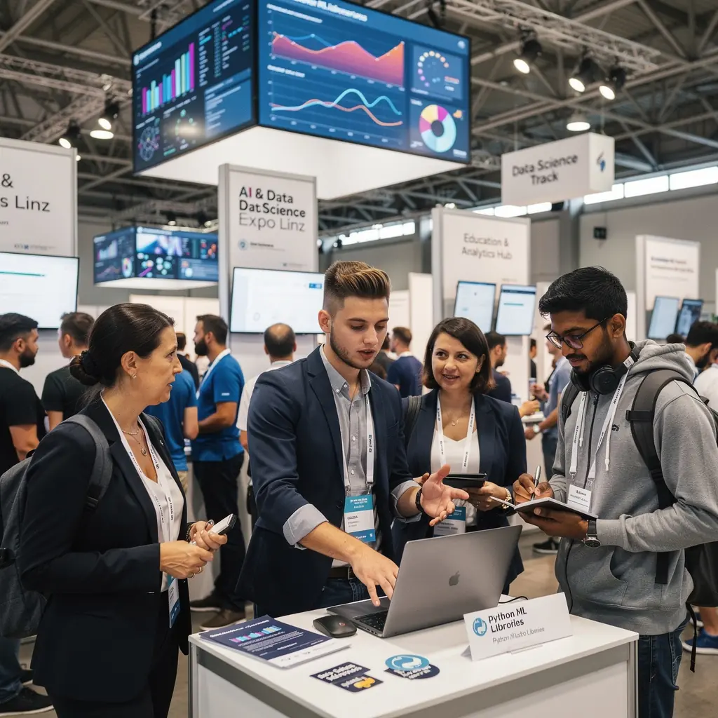 Eine grafische Darstellung von Datenanalysen mit bunten Diagrammen und Statistiken auf einem Bildschirm.